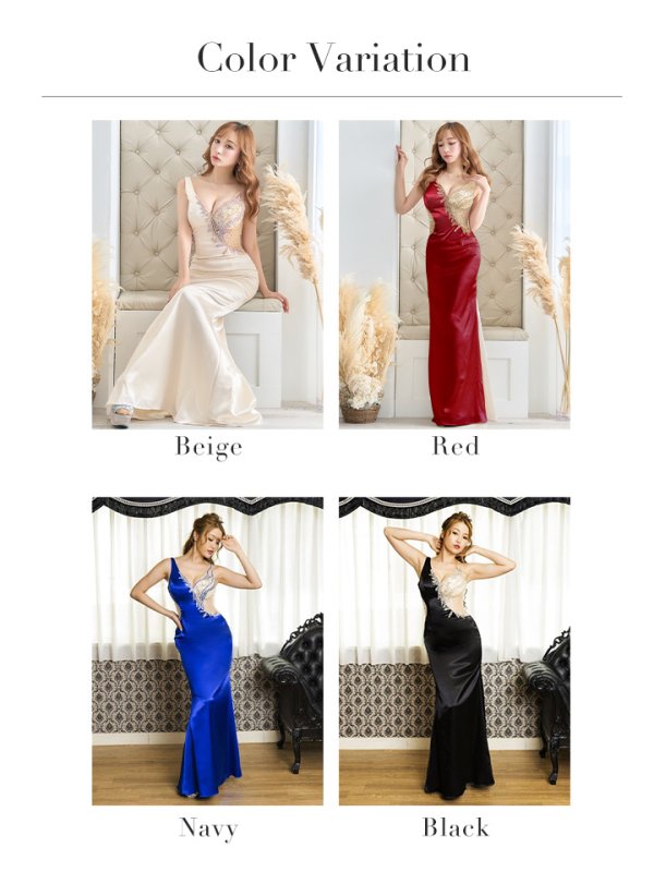 画像20: 【Luxe Style/リュクススタイル】ビジュー/ シアー/ スリット/ ロングドレス/ キャバドレス long【HC03】 (20)