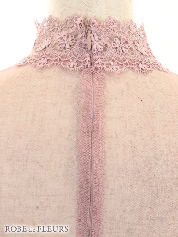 画像8: 即日発送!!【ROBE de FLEURS/ローブドフルール】ドットチュール/ アンティーク/ マキシドレス/ ワンピース/ キャバドレスlong[OF08] (8)