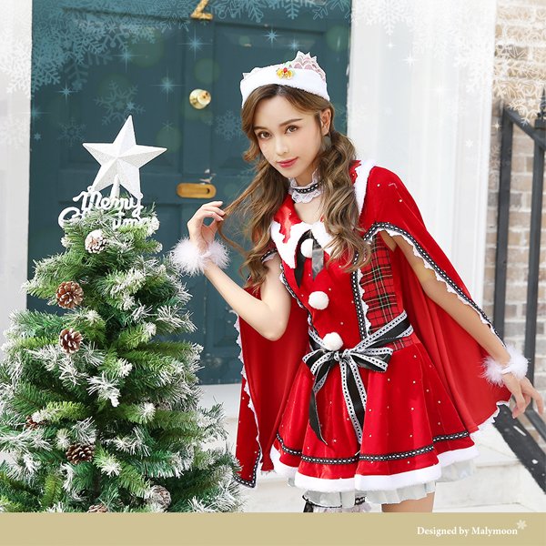 画像3: 【即日発送】【クリスマスコスプレ7点セット】【Malymoon/マリームーン】マントサンタクロース【フリーサイズ/1カラー】[YMT] (3)