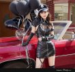 画像3: 【即日発送】スムースレザーキャットスーツポリス【マリームーン】【ハロウィンコスプレ7点セット】【フリーサイズ/1カラー】[OF04] (3)
