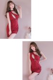 画像10: sugar限定カラー☆XSサイズあり【ROBE de FLEURS Glossy/ローブ・ド・フルール グロッシー】ルージュジップ/ ZIP  タイト / ミニドレス/ キャバドレス[OF2] (10)