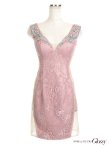 画像16: 【ROBE de FLEURS Glossy/ローブドフルール グロッシー】ジュエリービジュー/ シアーレース/ タイトミニ/ ミニドレス/ キャバドレス[OF2] (16)