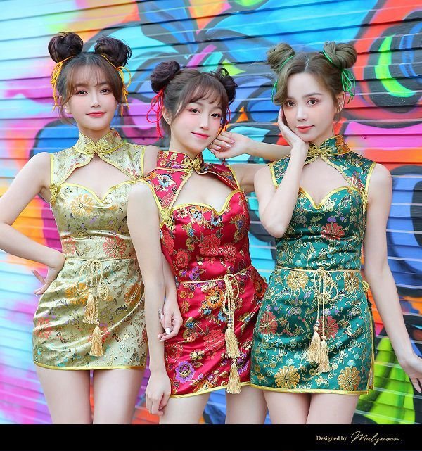 画像15: 【即日発送】セクシーチャイナドレス5カラー《ハロウィンコスプレ4点セット》【Malymoon/マリームーン】[HC03] (15)