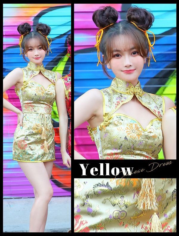 画像12: 【即日発送】セクシーチャイナドレス5カラー《ハロウィンコスプレ4点セット》【Malymoon/マリームーン】[HC03] (12)