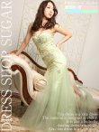 画像2: ☆再入荷☆Lサイズ入荷しました!!!【Luxe style】高品質☆高級ライン☆上品レースにRichビジュー♪チュールで創る極上マーメイドライン♪ベアロングキャバドレス☆long【HC03】 (2)