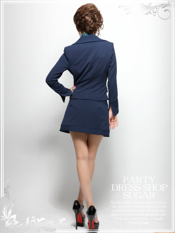 画像6: 【Lucia/ルシア】［スーツ/日本製］グログラン生地の風合いが上質感アップ♪♪スーツ3点セット*Sサイズ (6)