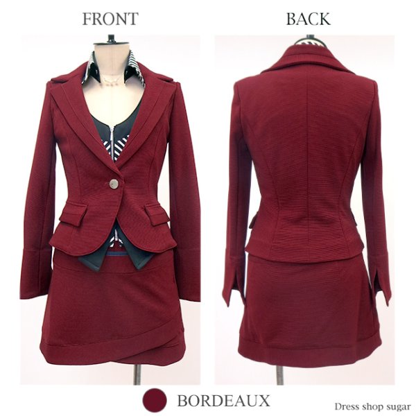 画像7: 【Lucia/ルシア】［スーツ/日本製］グログラン生地の風合いが上質感アップ♪♪スーツ3点セット*Sサイズ (7)