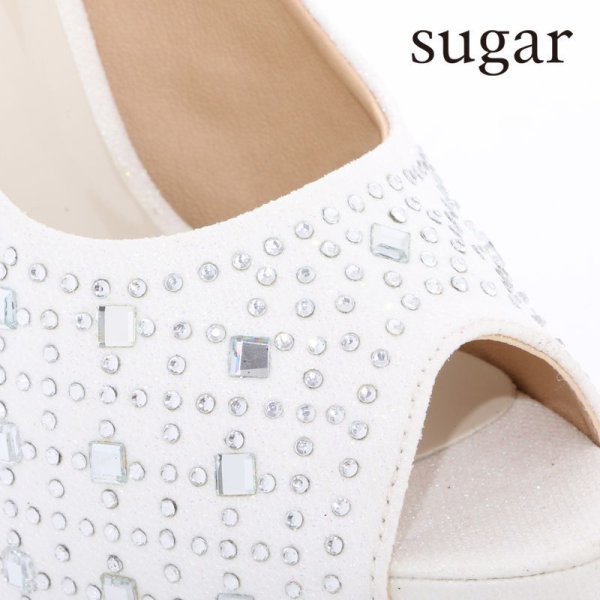 画像8: 再入荷!【3color／5size】豪華に煌めくストーンの人気デザイン♪16cmヒールのオープントゥパンプス[OF02] (8)