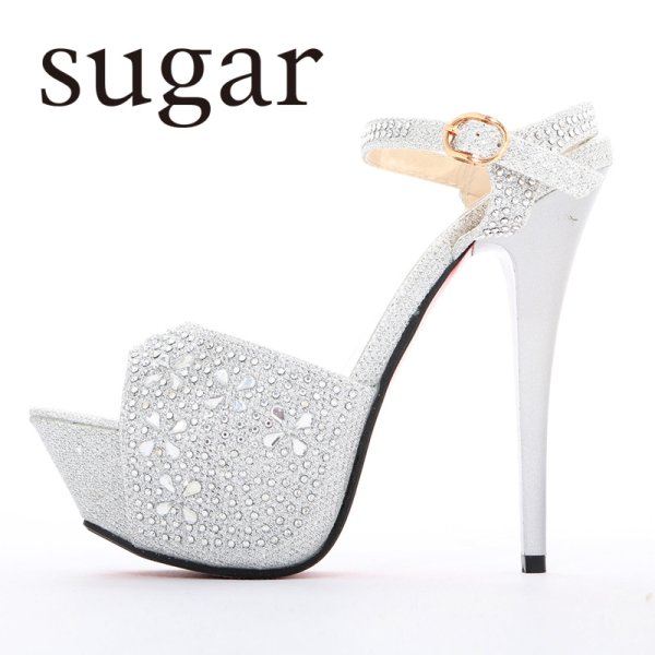 画像4: ☆再入荷☆輝くビジューがぎっしり敷き詰められたRichな優秀サンダル☆[OF02] (4)