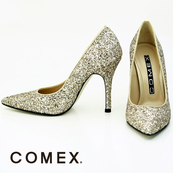 画像7: 【COMEX】ゴージャスなグリッターラメがラグジュアリーな足元に☆ポインテッドトゥパンプス☆10.5cm[OF02] (7)