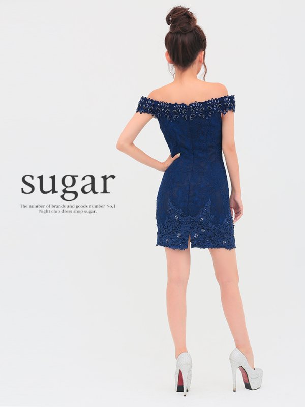 画像8: 【Lip line/リップライン】オフショル＆総レースが大人可愛い♪タイトミニキャバドレス・s6B1607[HC03] (8)