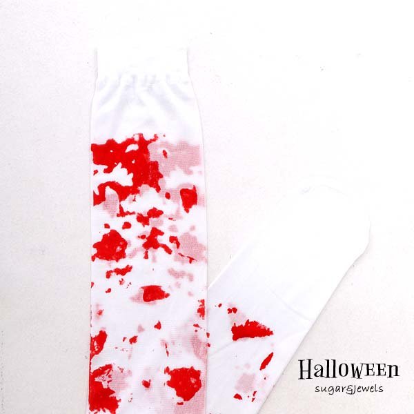 画像3: 【ハロウィンコスプレ/小物】血だらけニーハイソックス(jSB1607)[HC03] (3)