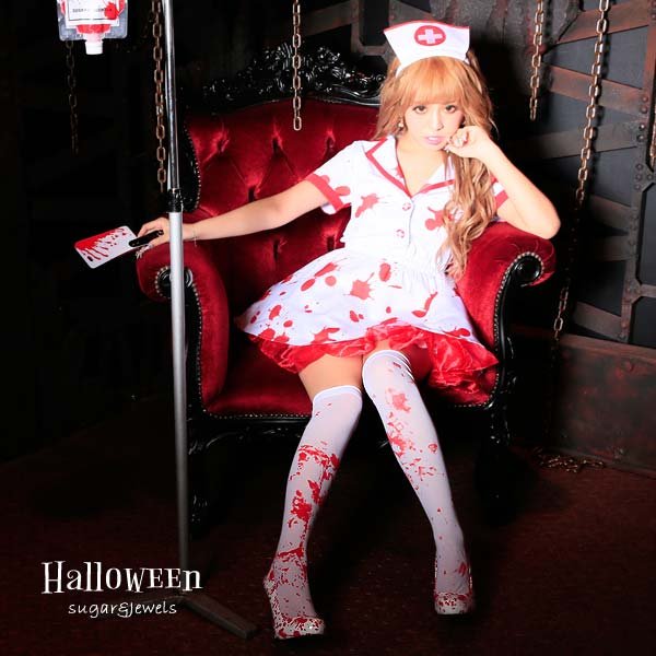 画像4: 【ハロウィンコスプレ/小物】血だらけニーハイソックス(jSB1607)[HC03] (4)