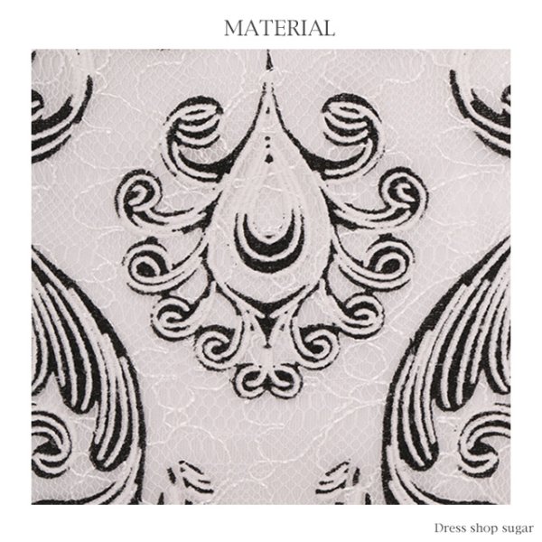 画像12: ☆再入荷☆【Lip line/リップライン】胸元のフラワーモチーフ刺繍がCute♪レースが上品なタイトミニキャバドレス・s1B1609[HC03] (12)