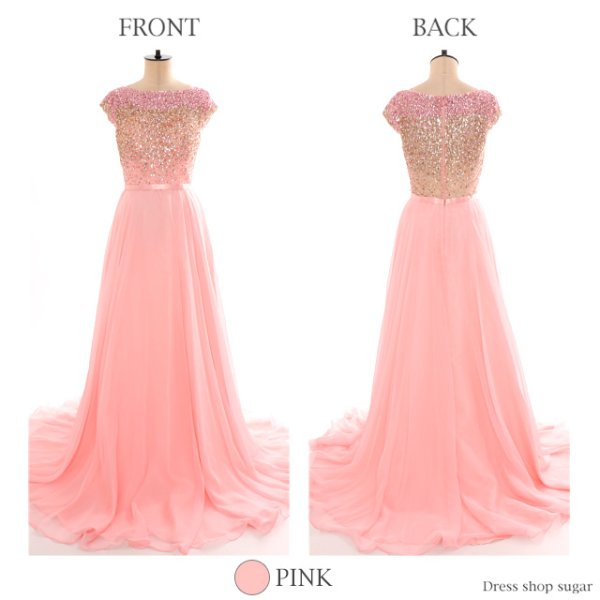 画像12: ☆XSサイズあり☆【Lip line/リップライン】やわらか優美なシフォンが揺れる♪ロングキャバドレス・s6B1609long[HC03] (12)