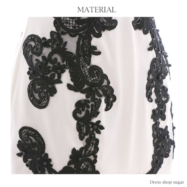 画像6: 【Lip line/リップライン】高級感溢れるレースでクールで格好良い女性を演出★ベアミニキャバドレス★s6B1609[HC03] (6)