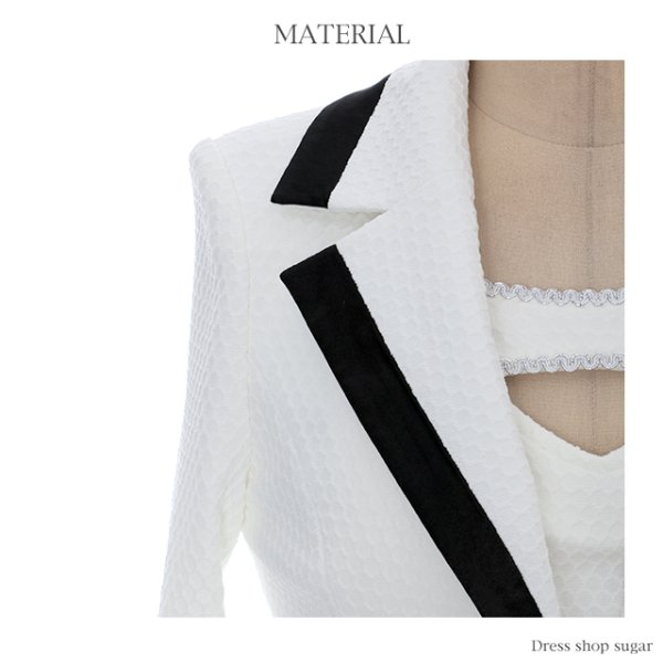 画像14: ☆再入荷【Giselle/ジゼル】人気のバイカラー♪インナーデザインが印象的な3点セットキャバスーツ♪s1GI1610 (14)