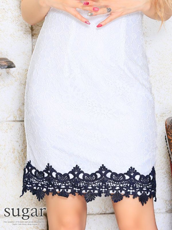 画像8: 【Lip line/リップライン】エレガントフルレースのタイトミニキャバドレス☆[HC03] (8)