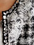 画像5: 【B品】【ROBE de FLEURS/ローブドフルール ジャケット】上品でフェミニンなツイードにレースを重ねたショート丈ジャケット・s1FM1611BBB[OF2] (5)