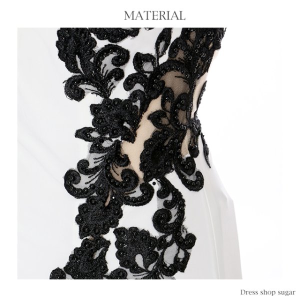 画像14: ☆再入荷☆【Lip line/リップライン】シンプルなデザインにケミカルレースが印象的♪タイトミニキャバドレス♪s6B1612[HC03] (14)