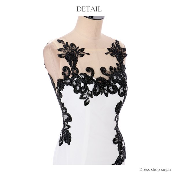 画像12: ☆再入荷☆【Lip line/リップライン】シンプルなデザインにケミカルレースが印象的♪タイトミニキャバドレス♪s6B1612[HC03] (12)