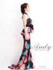 画像3: 【スプリングセール開催中！! 4月19日より順次発送予定】【Andy】フラワープリント/ぺプラム/ベア/ロング/キャバドレス long[OF05] (3)
