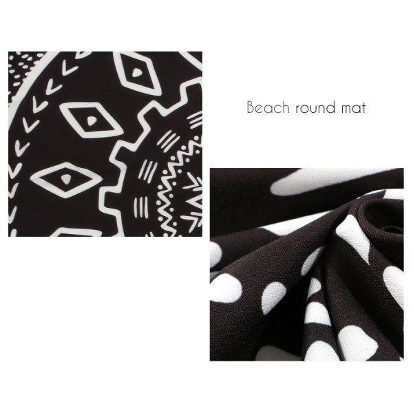 画像3: 【即日発送】【ビキニ】【水着小物：ビーチマット】ブラックカラービーチマット[YMT] (3)