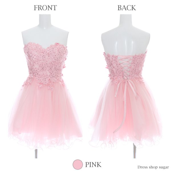 画像10: ☆XSサイズあり☆【Lip line/リップライン】ケミカルレースxボリューミーフレアミニキャバドレス♪s6B1705[HC03] (10)