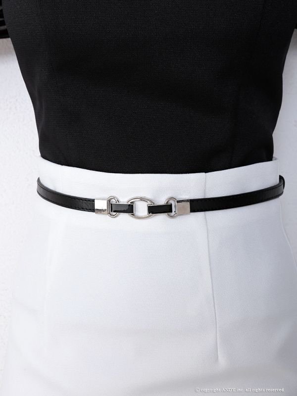 画像8: 【an】チョーカー風ネックxセットアップミニキャバドレス♪*S/Mサイズ・ブラックxホワイト・s6AN1704[OF05] (8)