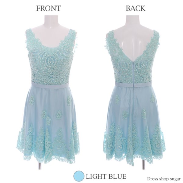 画像11: 【Lip line/リップライン】レース刺繍xフレアミニキャバドレス♪s6B1704[HC03] (11)