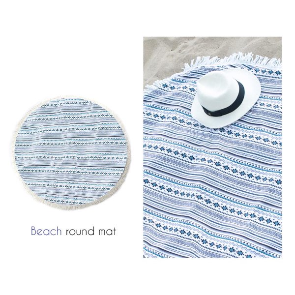 画像3: 【即日発送】SALE！【ビキニ】【水着小物：ビーチマット】エスニック調トライバル柄ビーチマット[YMT] (3)