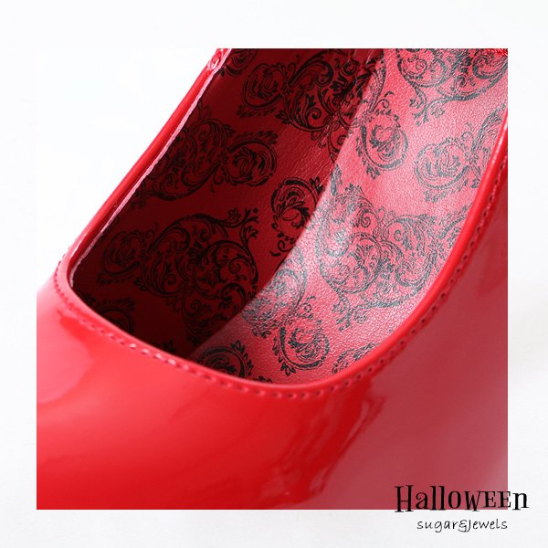 画像6: 【ハロウィンコスプレ/小物/パンプス】レッドエナメルパンプス[HC02] (6)