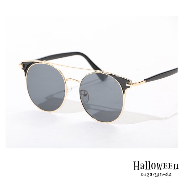 画像2: 【ハロウィンコスプレ/小物】ゴールドフレームサングラス[HC02] (2)