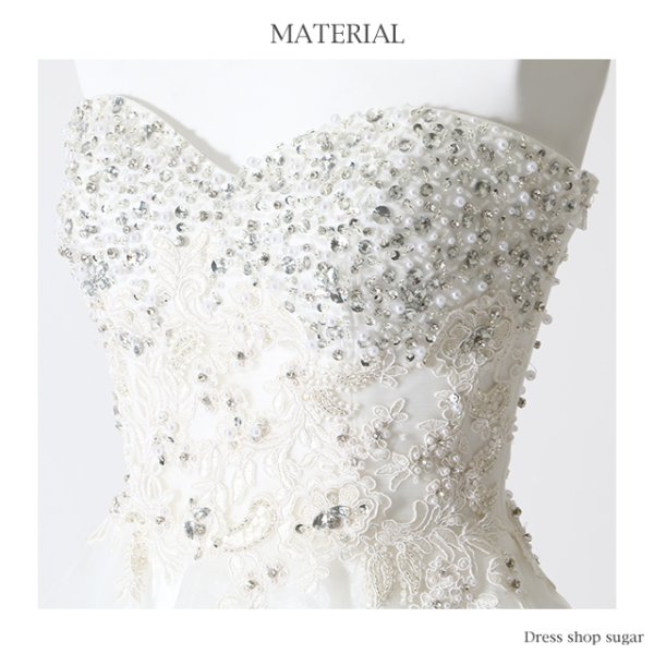 画像19: 新色追加!!XSサイズあり【Lip line/リップライン】ビジュー/ハイ&ロー/ベア/チュール/キャバドレス[HC03] (19)