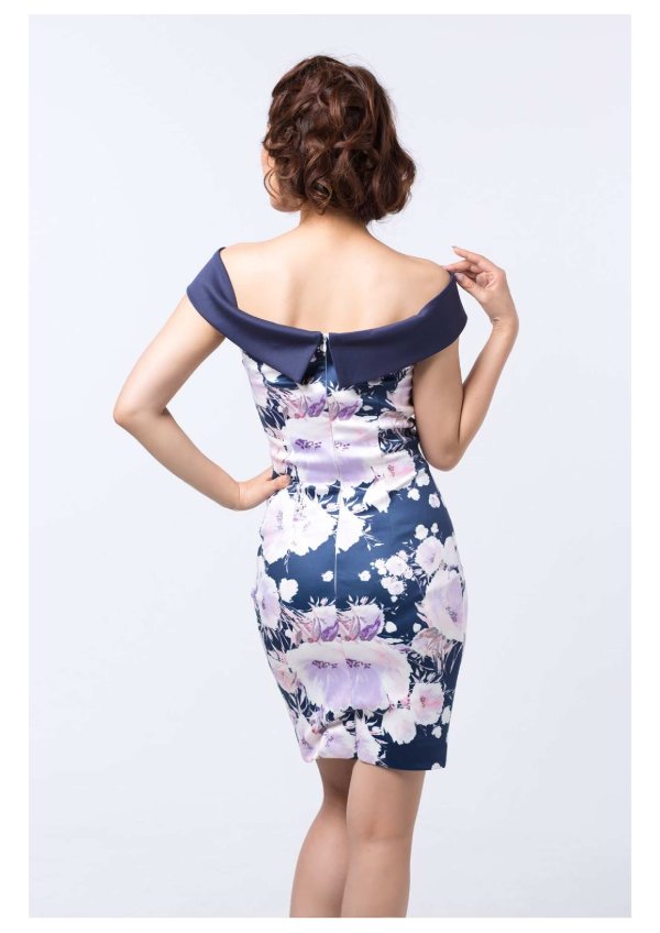 画像3: Lサイズあり【Alice/アリス】フラワープリント/オフショル/キャバドレス【HC03】 (3)