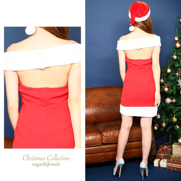 画像5: 【即日発送】【X'mas4点セット】ウエストリボンサンタコスプレ[YMT] (5)