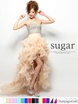 再入荷【Angel R/エンジェルアール】【17color】ビジュー/ ベア/ ショートinロング/ プリンセス / キャバドレス long/シャンパンゴールド