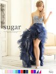 再入荷【Angel R/エンジェルアール】【17color】ビジュー/ ベア/ ショートinロング/ プリンセス / キャバドレス long/ネイビー
