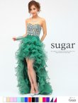再入荷【Angel R/エンジェルアール】【17color】ビジュー/ ベア/ ショートinロング/ プリンセス / キャバドレス long/グリーン