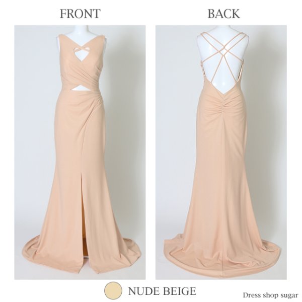 画像2: 【Lip line/リップライン】バストxウエストカット/大胆スリット/ロングドレス /キャバドレスlong[HC03] (2)