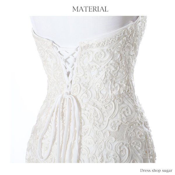 画像11: 【B品】【Lip line/リップライン】刺繍ビジュー/ベア/マーメイド/キャバドレスlongBBB[OF05] (11)