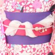 画像6: 【浴衣セール】【浴衣】小花桜模様浴衣セット（HEKO-800-sb-5-W / Yhimo201 / OBI-hira-100-ok-18-CPxPL /GETA-02-ok-5-P)[HC02] (6)