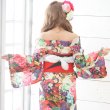 画像6: 【即日発送】【浴衣】☆ここでしか買えないオリジナルデザイン！☆さくりなコラボ浴衣セット（19obi-2/Yheko030WH / Yhimo206 / A807knR）[YMT] (6)