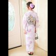 画像5: 【即日発送】【高級浴衣】薄紫に椿浴衣三点セット[YMT] (5)