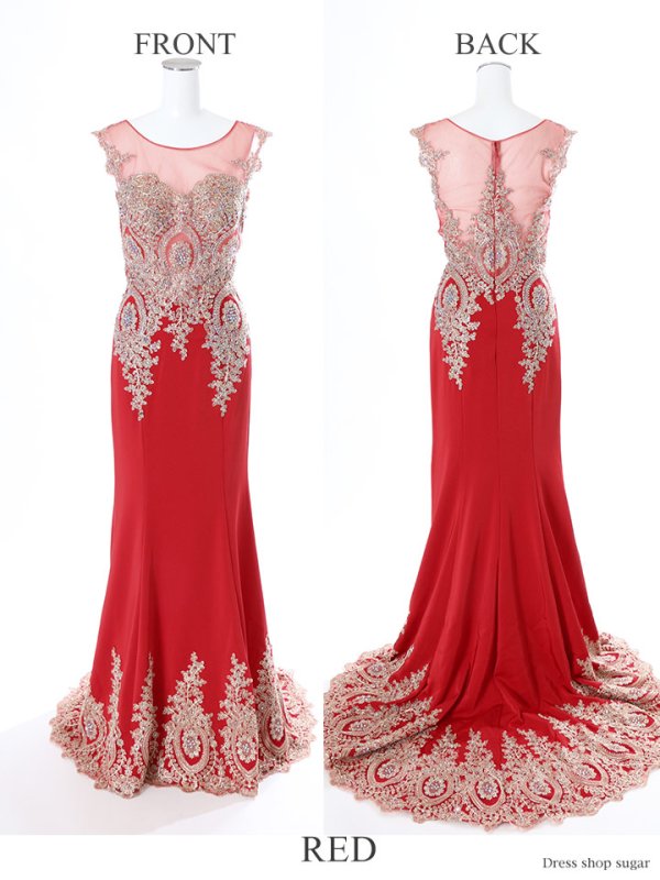 画像5: 【ANGEL R/エンジェルアール】ゴージャス刺繍/オーロラビジュー/ロング/ロングドレス /キャバドレス[OF2] (5)