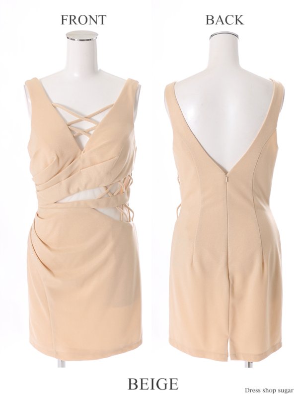 画像12: 【Lip line/リップライン】バストクロス/ストレッチ/ワンカラー/ミニドレス /キャバドレス[HC03] (12)