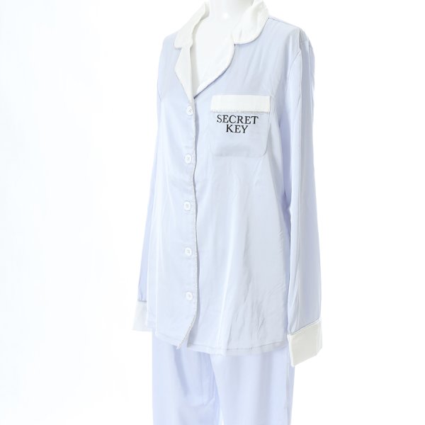 画像11: 【小物SALE】SALE！【ルームウェア】シルクタッチサテンシャツパジャマ | ロングパンツタイプ[HC02] (11)