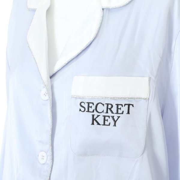 画像10: 【小物SALE】SALE！【ルームウェア】シルクタッチサテンシャツパジャマ | ロングパンツタイプ[HC02] (10)