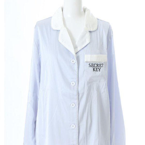 画像9: 【小物SALE】SALE！【ルームウェア】シルクタッチサテンシャツパジャマ | ロングパンツタイプ[HC02] (9)