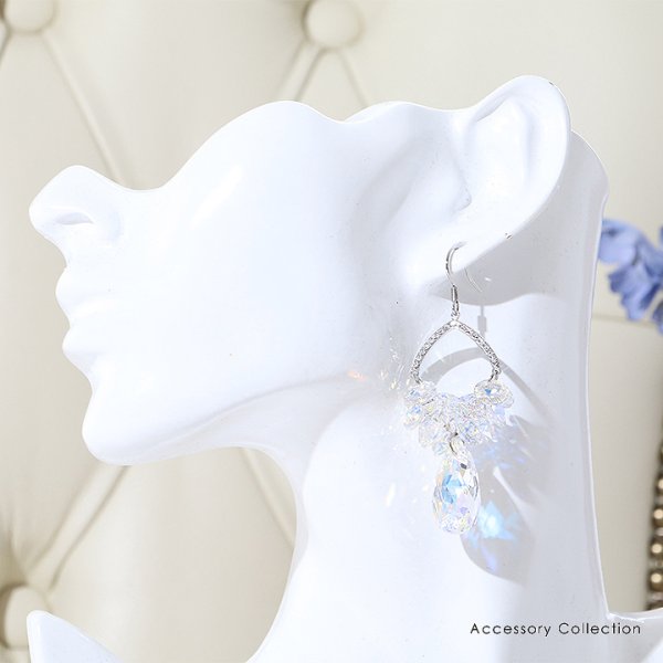 画像3: 【アクセサリー：ピアス】【ERUKEI】オーロラ/クリスタルビジューピアス[OF02-U] (3)